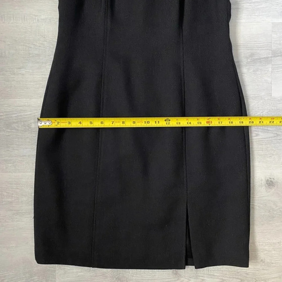 Vintage Jeremy Scott Braemar Dark Grey Dress Size 12 Tight Weave Lined 🇨🇦 - Picture 11 of 17